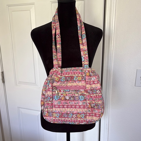 Quilted Pastel Floral Shoulder Bag - Picture 1 of 14